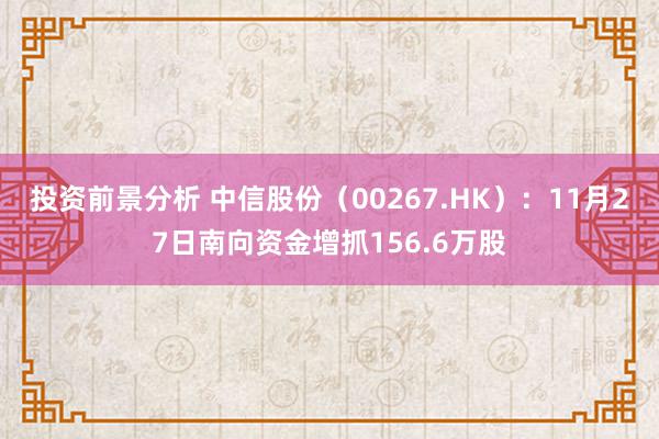 投资前景分析 中信股份（00267.HK）：11月27日南向资金增抓156.6万股