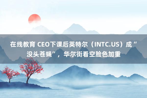 在线教育 CEO下课后英特尔（INTC.US）成“没头苍蝇”，华尔街看空脸色加重