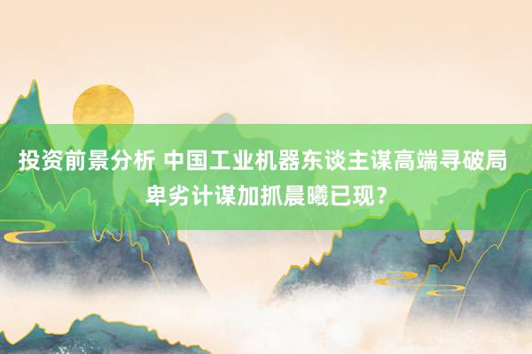 投资前景分析 中国工业机器东谈主谋高端寻破局 卑劣计谋加抓晨曦已现？