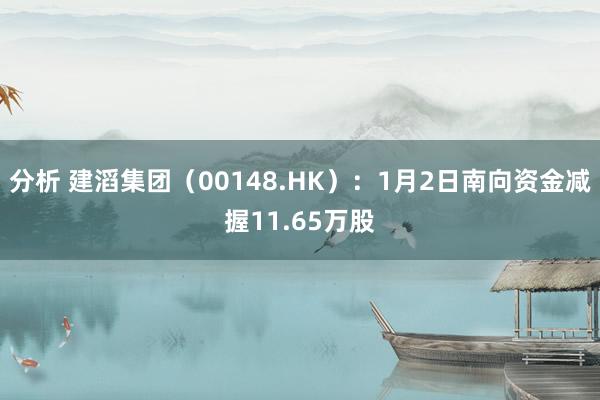 分析 建滔集团（00148.HK）：1月2日南向资金减握11.65万股