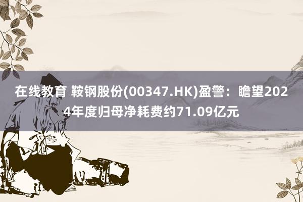 在线教育 鞍钢股份(00347.HK)盈警：瞻望2024年度归母净耗费约71.09亿元