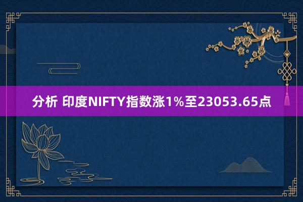 分析 印度NIFTY指数涨1%至23053.65点