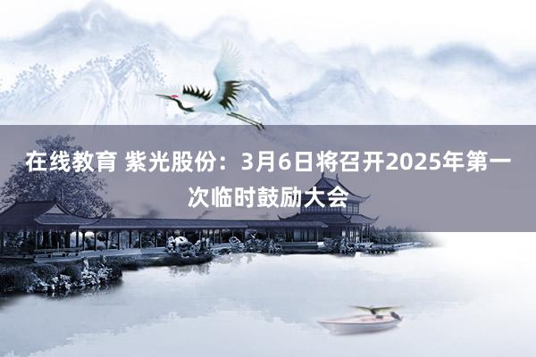 在线教育 紫光股份：3月6日将召开2025年第一次临时鼓励大会