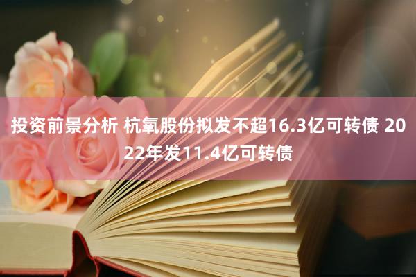 投资前景分析 杭氧股份拟发不超16.3亿可转债 2022年发11.4亿可转债